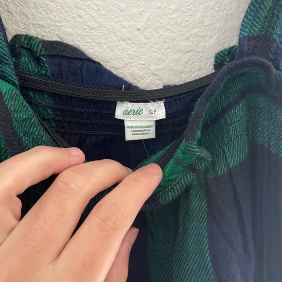 NWT Aerie Flannel Plaid Romper - Picture 3 of 7